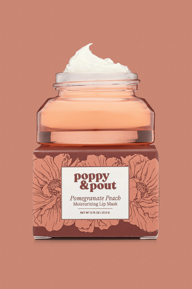 Poppy & Pout Moisturizing Lip Mask Pomegranate Peach