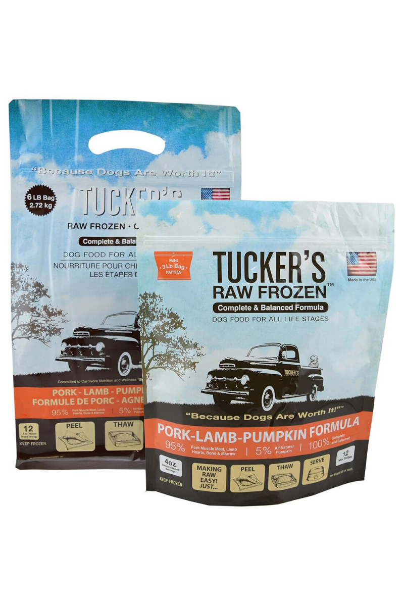 Tuckers Frozen Dog Food Pork-Lamb-Pumpkin Formula 3 lb