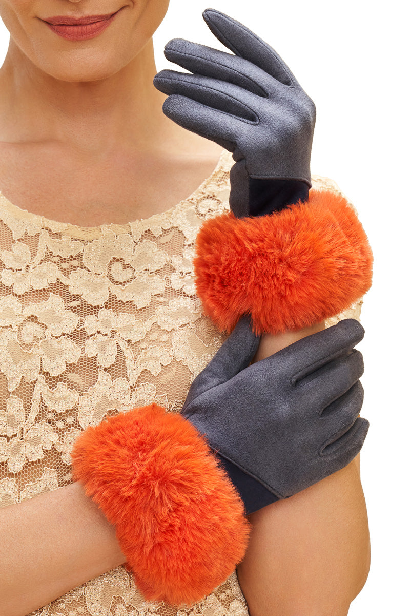 Powder Design Bettina Two Tone FF Cuff Gloves Denim