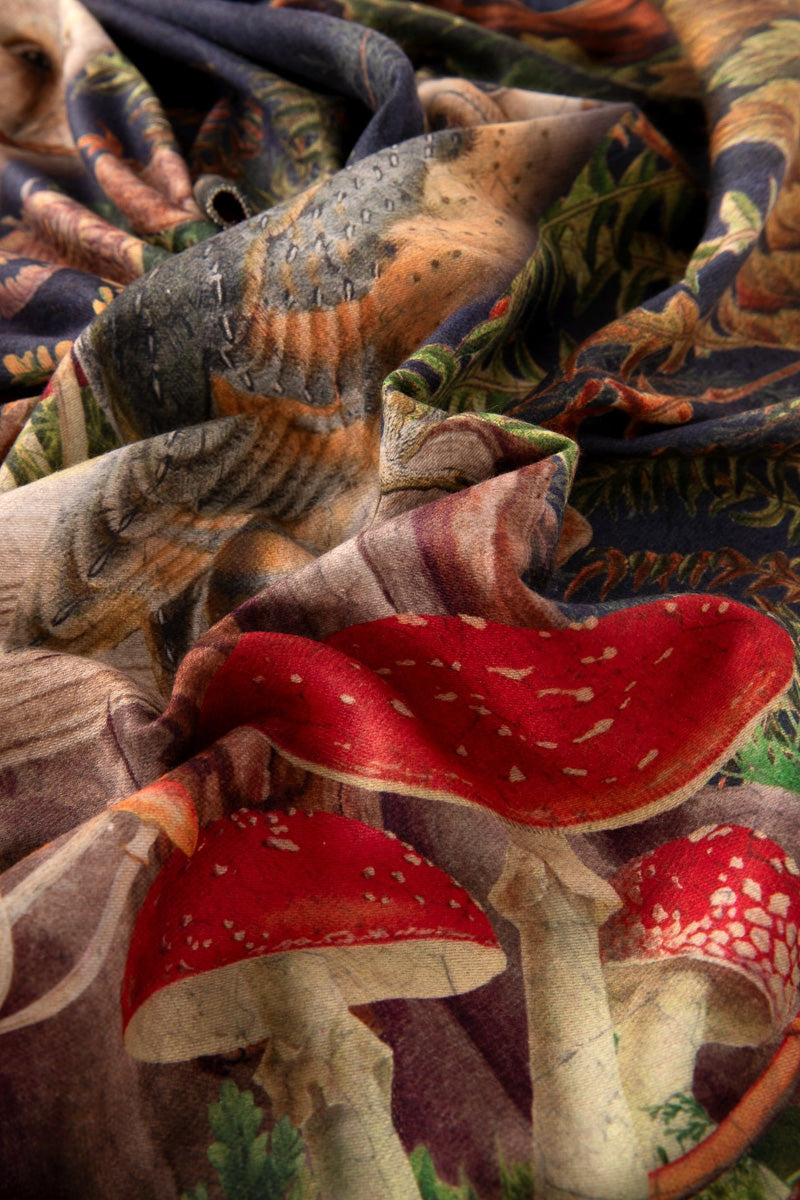 Powder Design Lux Scarf Wild Woodland Owl