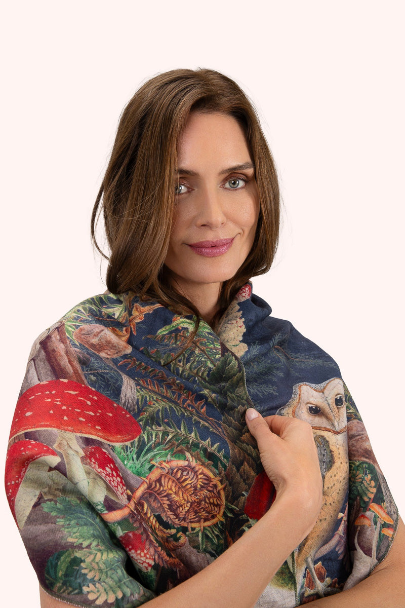 Powder Design Lux Scarf Wild Woodland Owl