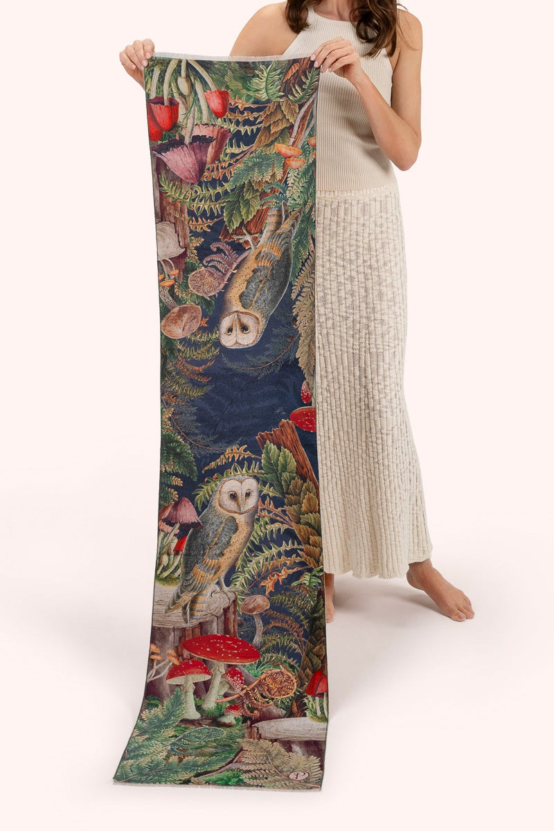 Powder Design Lux Scarf Wild Woodland Owl