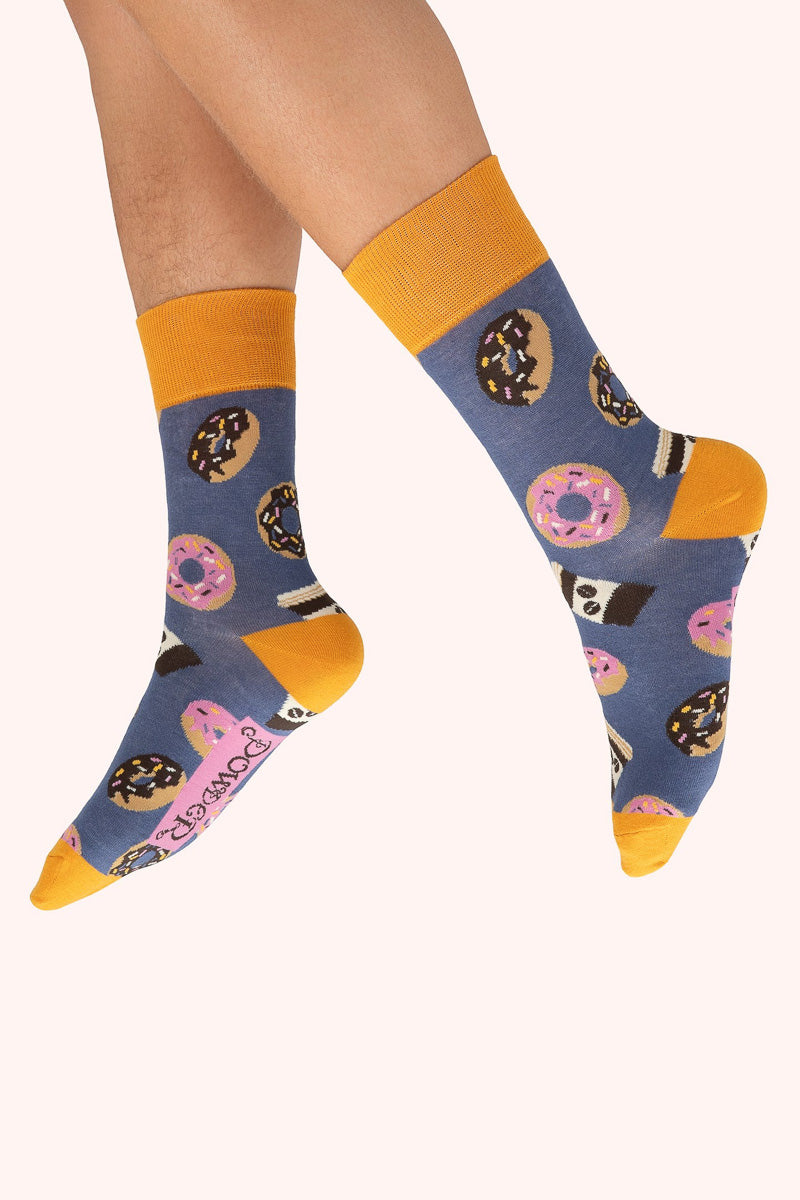 Powder Design Men's Socks Coffee and donuts