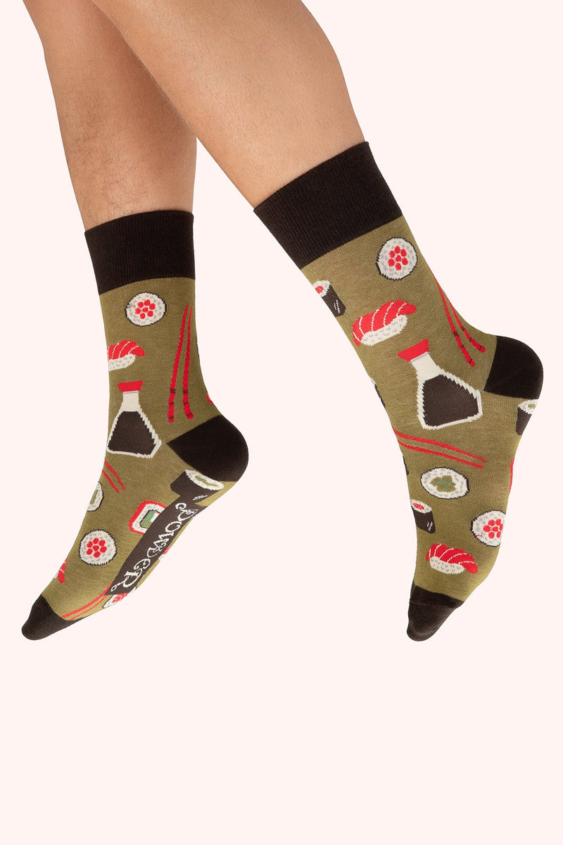 Powder Design Men's Socks Sushi