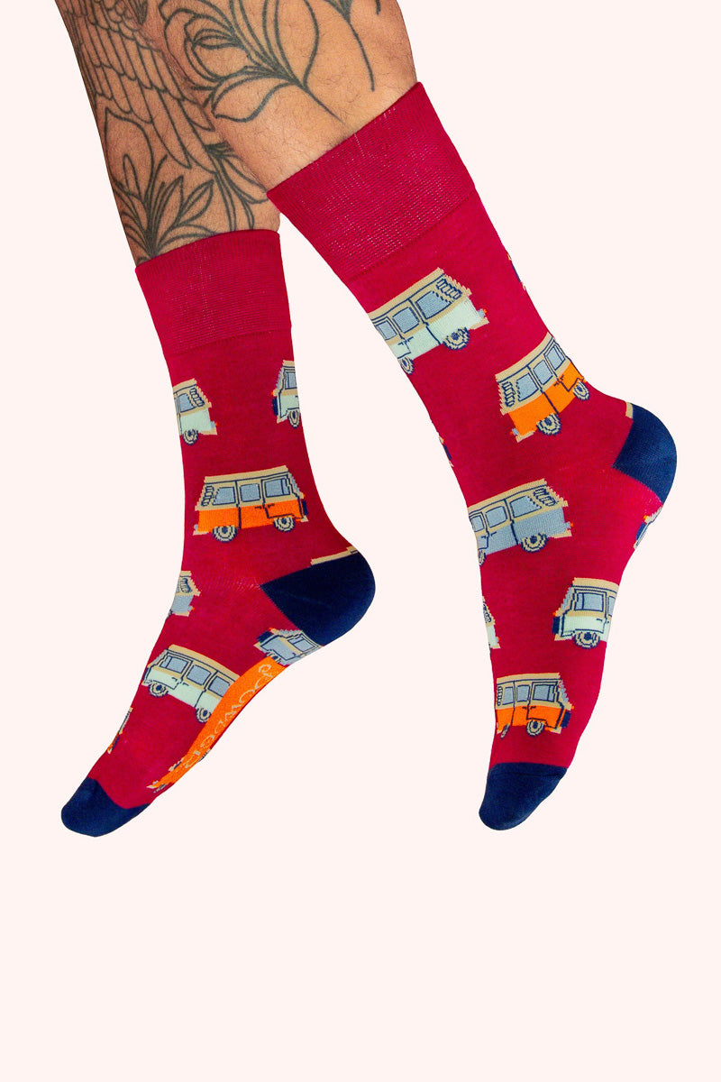 Powder Design Men's Socks Vintage Van