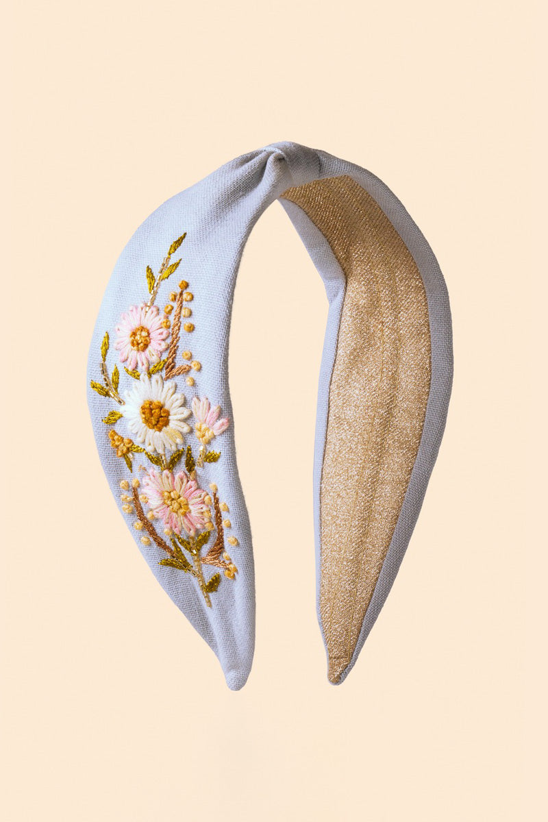 Powder Design Embroidered Headband Perfect Poise Powder Blue