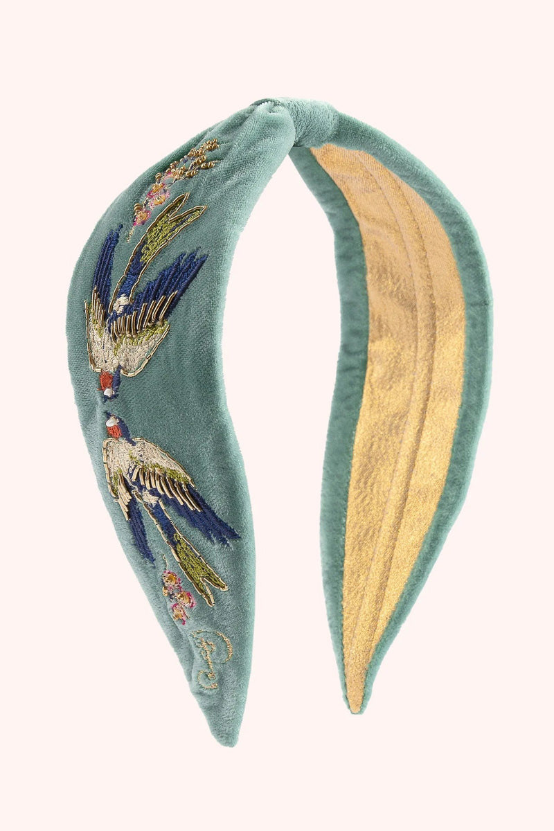 Powder Design Velvet Headband Swooping swallows