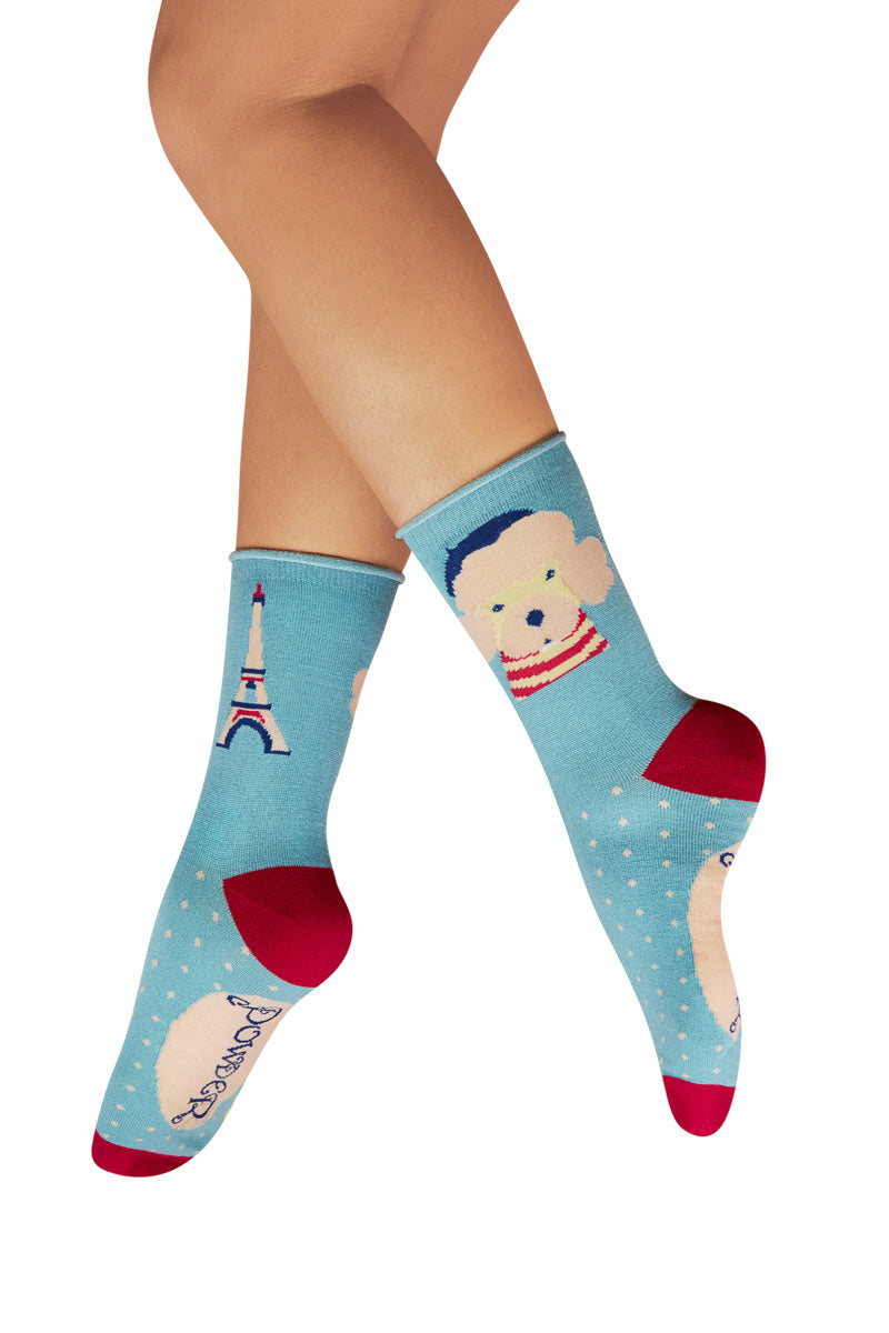 Powder Design Ladies' Ankle Socks Parisienne Pooch