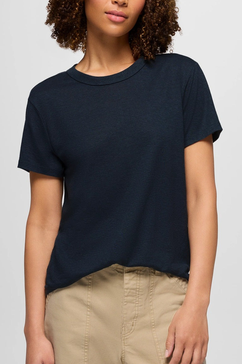 Women's Cozy Up Short Sleeve Crew Small Stormy Night Heather