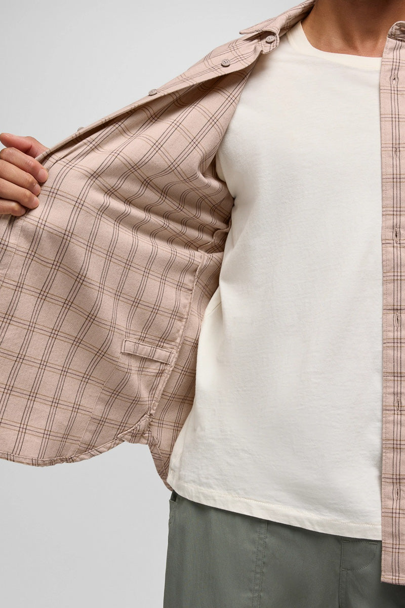 Men's Los Feliz Flannel Shirt Small Almond