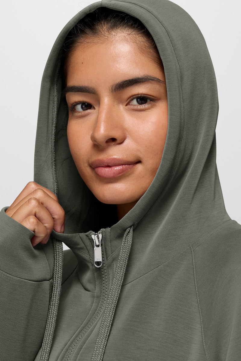 Woman's Shea Full Zip Hoodie Extra Large Thyme