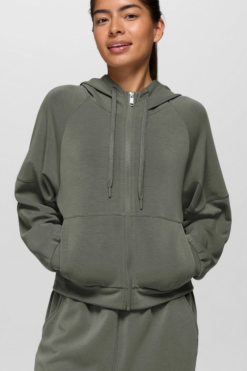 Woman's Shea Full Zip Hoodie Large Thyme