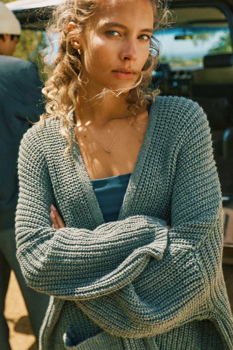 Women's Sunday River Long Cardigan Extra Large Thyme