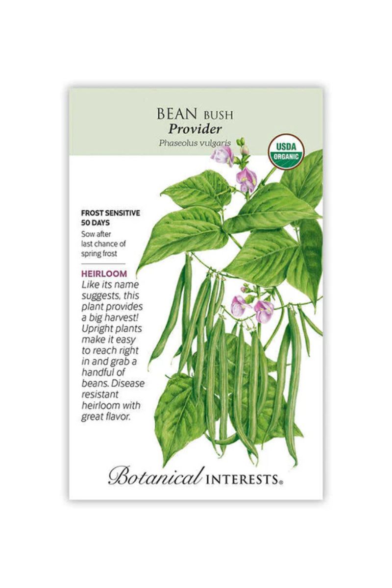 Botanical Interests Provider Bush Bean Organic Seeds