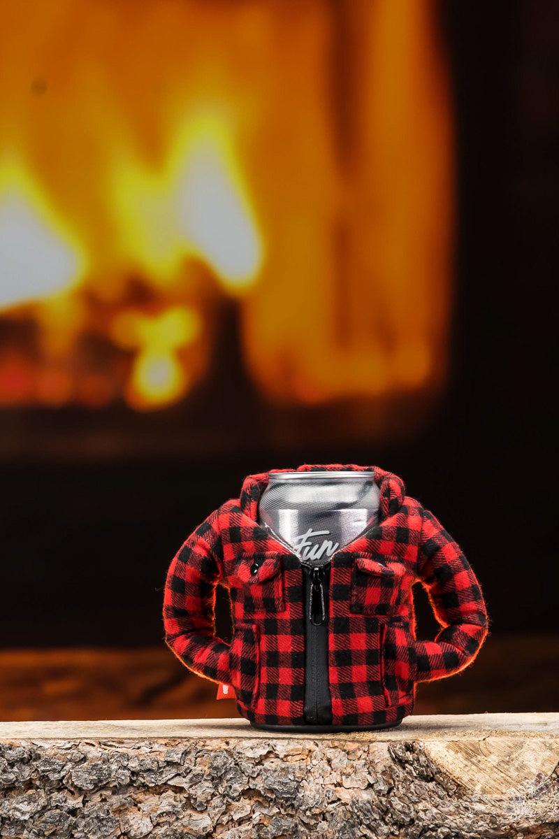 Puffin The Lumberjack Can Holder Red