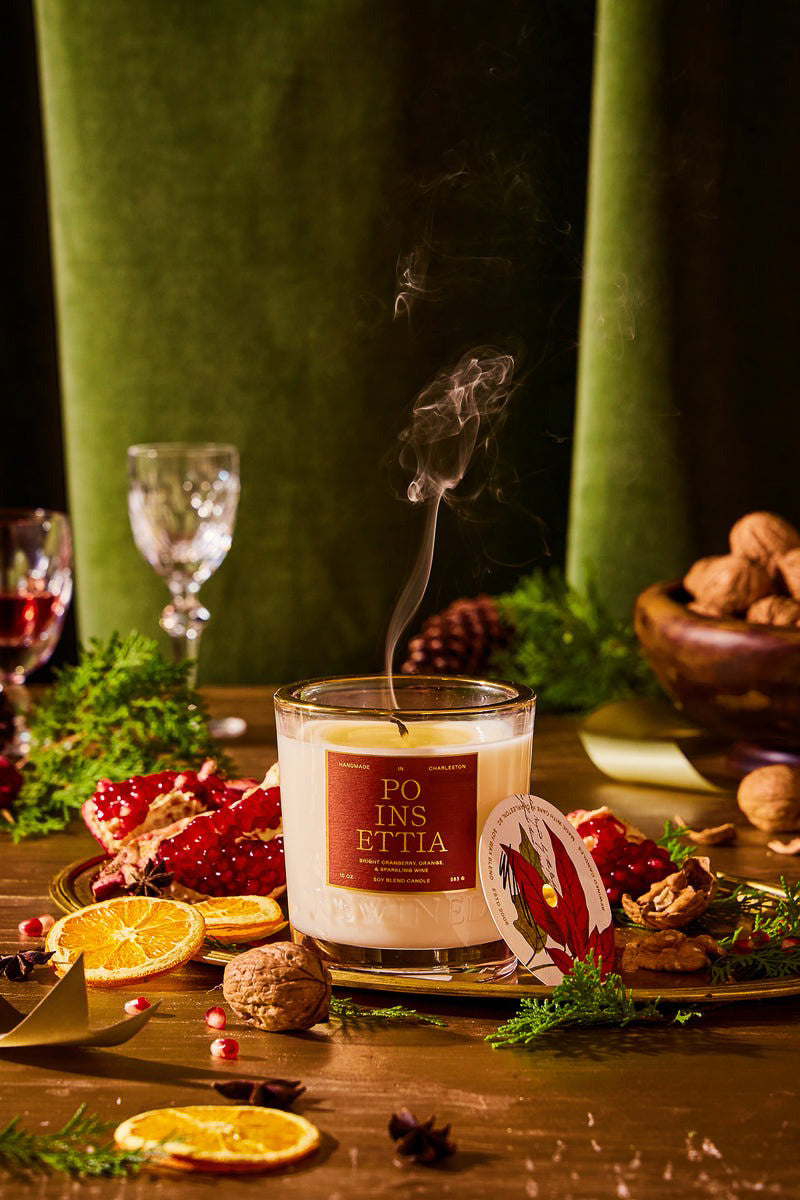 Rewined Poinsettia Candle 10 oz