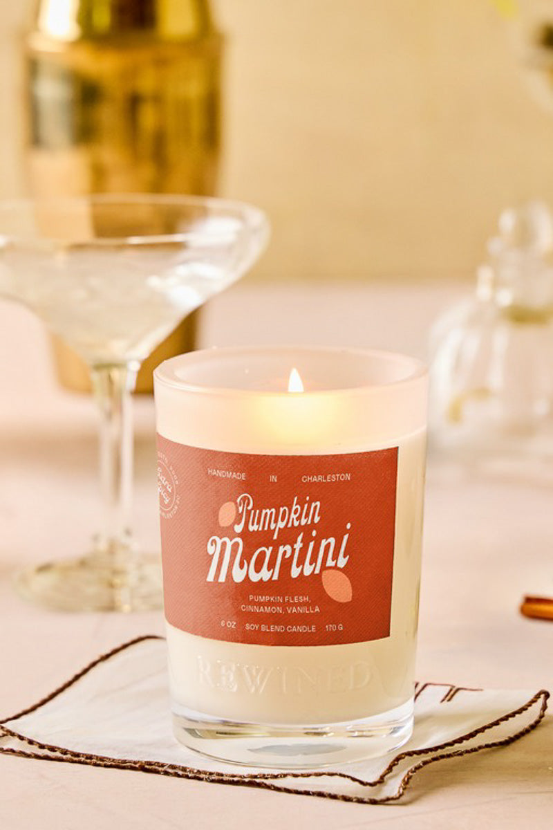 Rewined Pumpkin Martini Candle  6 oz