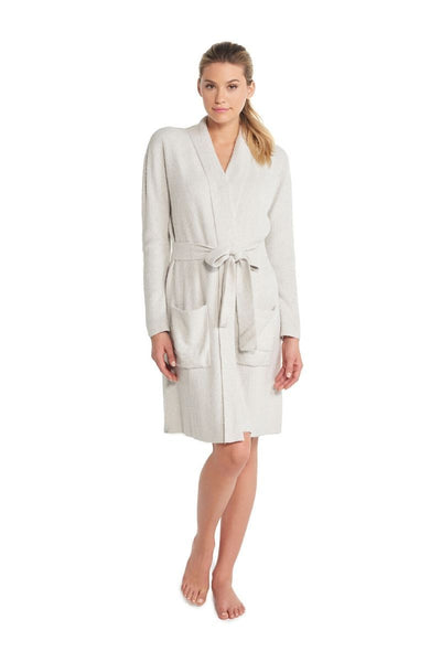 ROBE RIBBED SILVER/PEARL L/XL