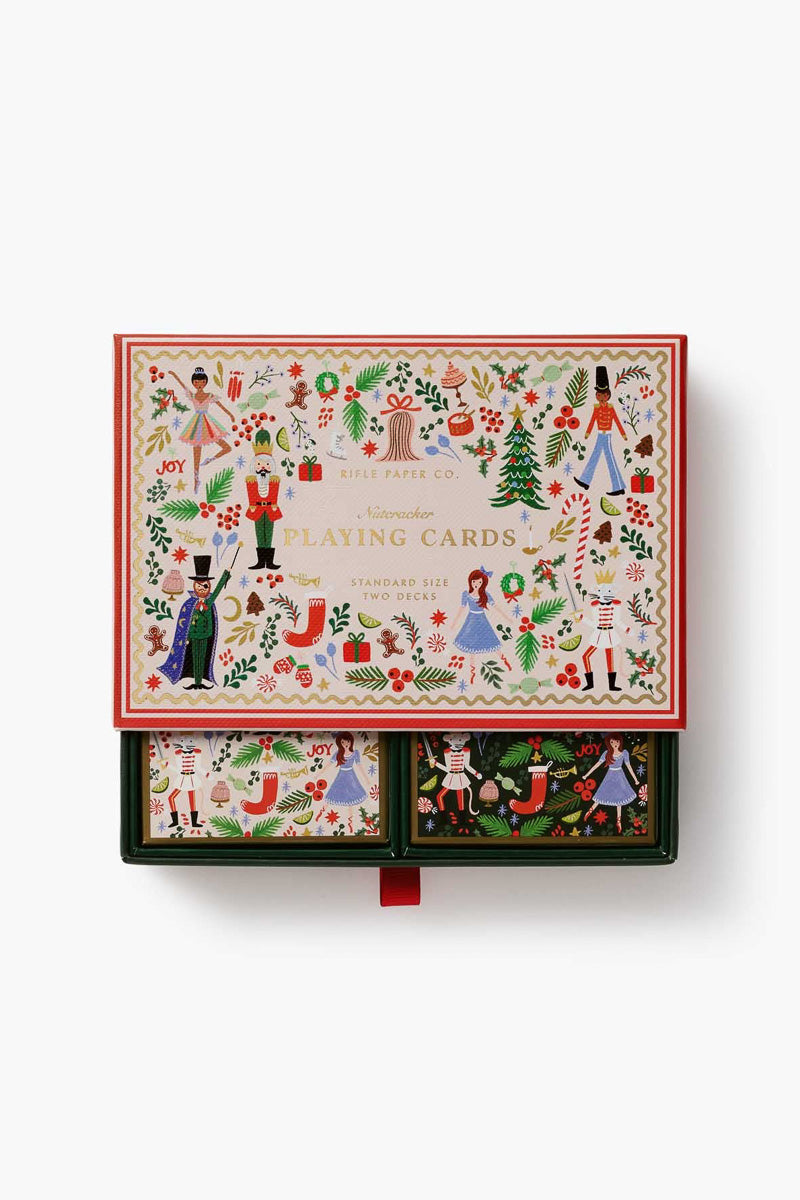 Rifle Paper Co. Holly Jolly Nutcracker Playing Card Set