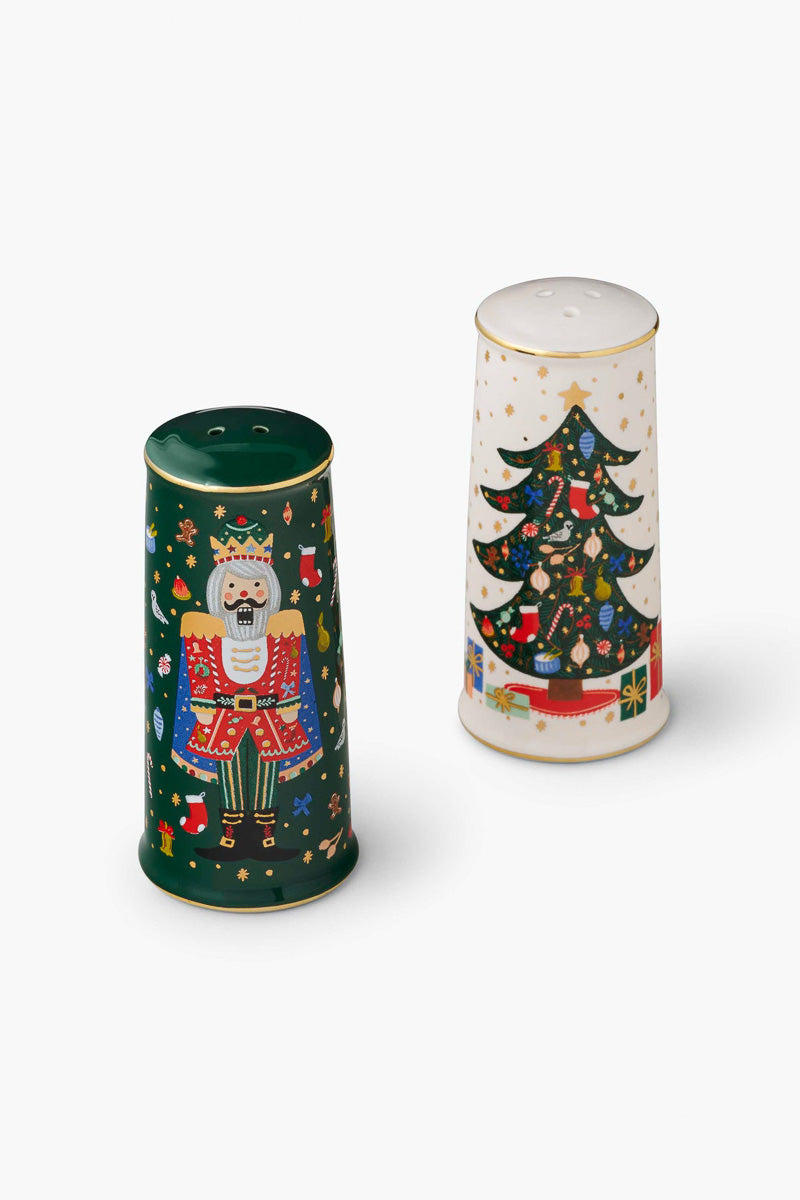 Rifle Paper Co. Nutcracker Porcelain Salt & Pepper Shaker Set