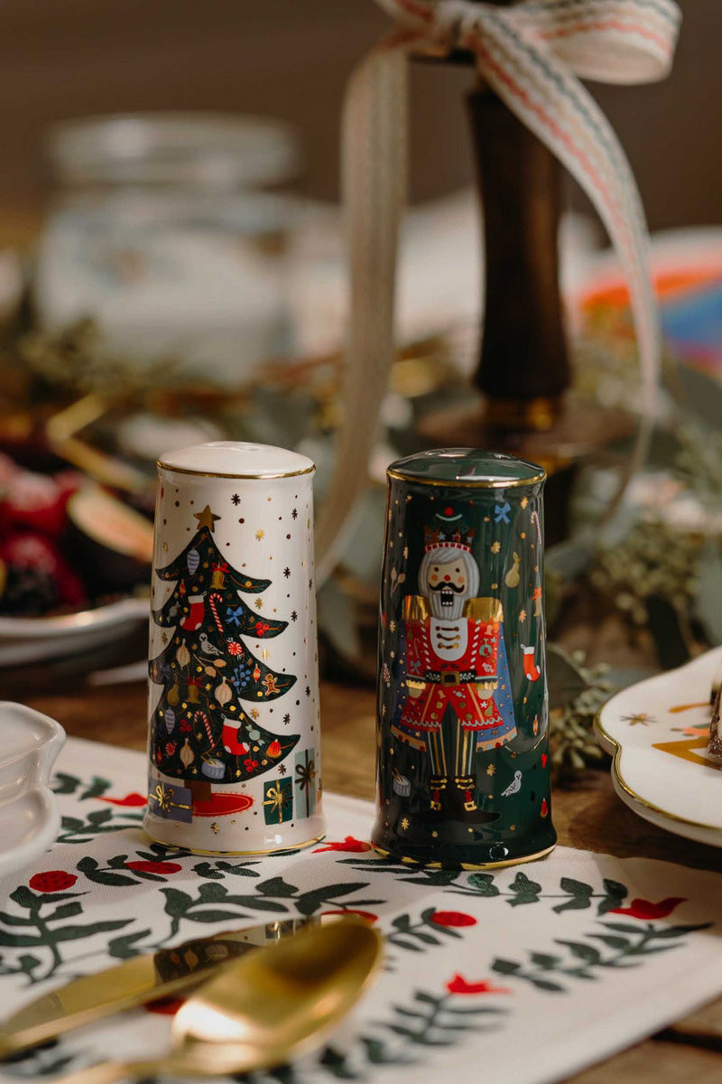 Rifle Paper Co. Nutcracker Porcelain Salt & Pepper Shaker Set