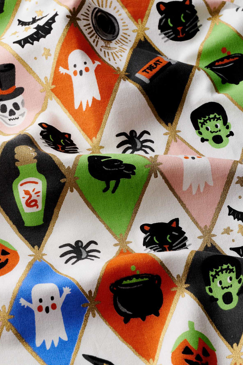 Rifle Paper Co. Halloween Argyle Tea Towel