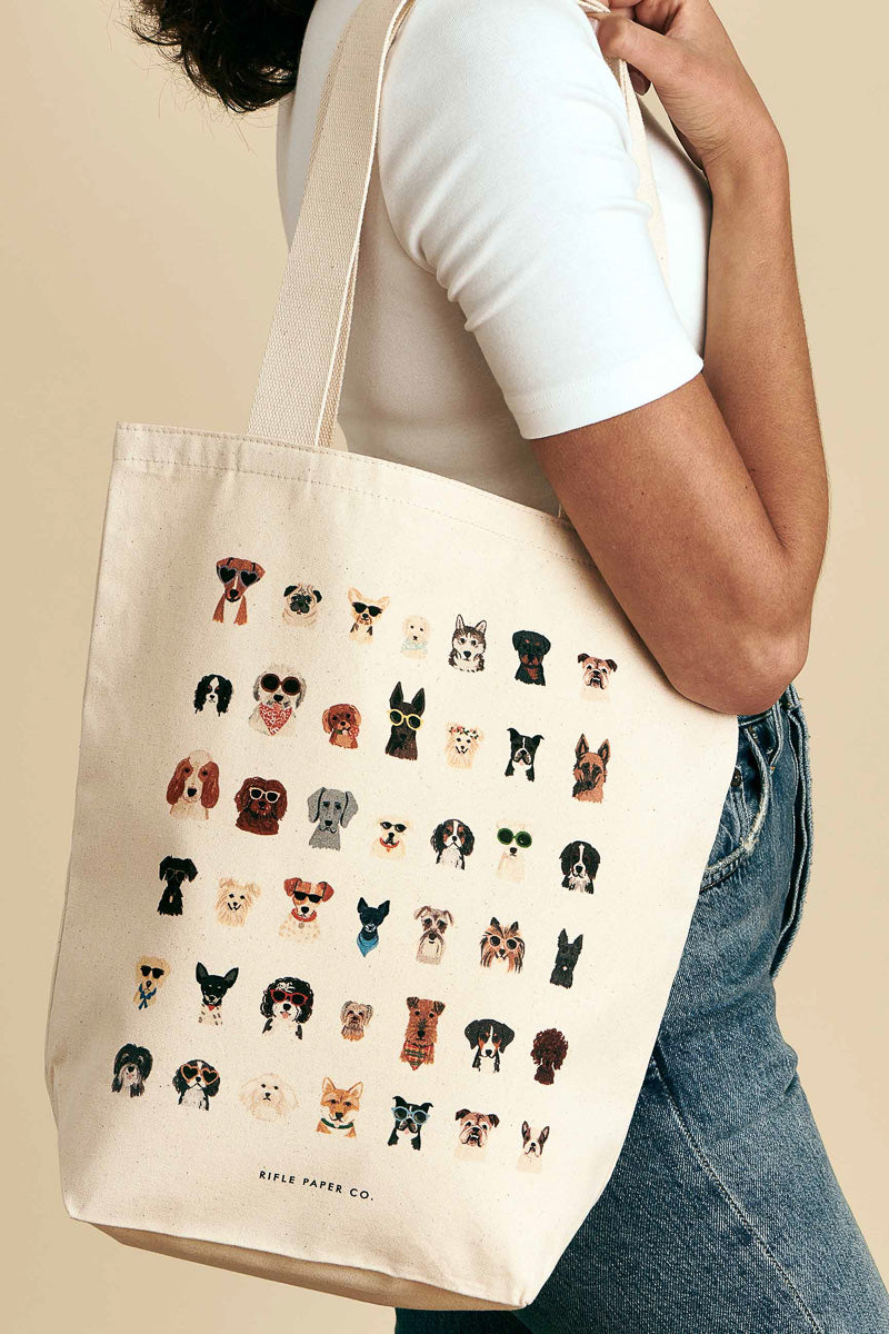Rifle Paper Co. Dog Days Canvas Tote Bag