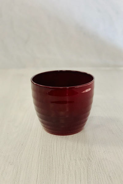 POT, CACHE RED MARBLE 5.5"