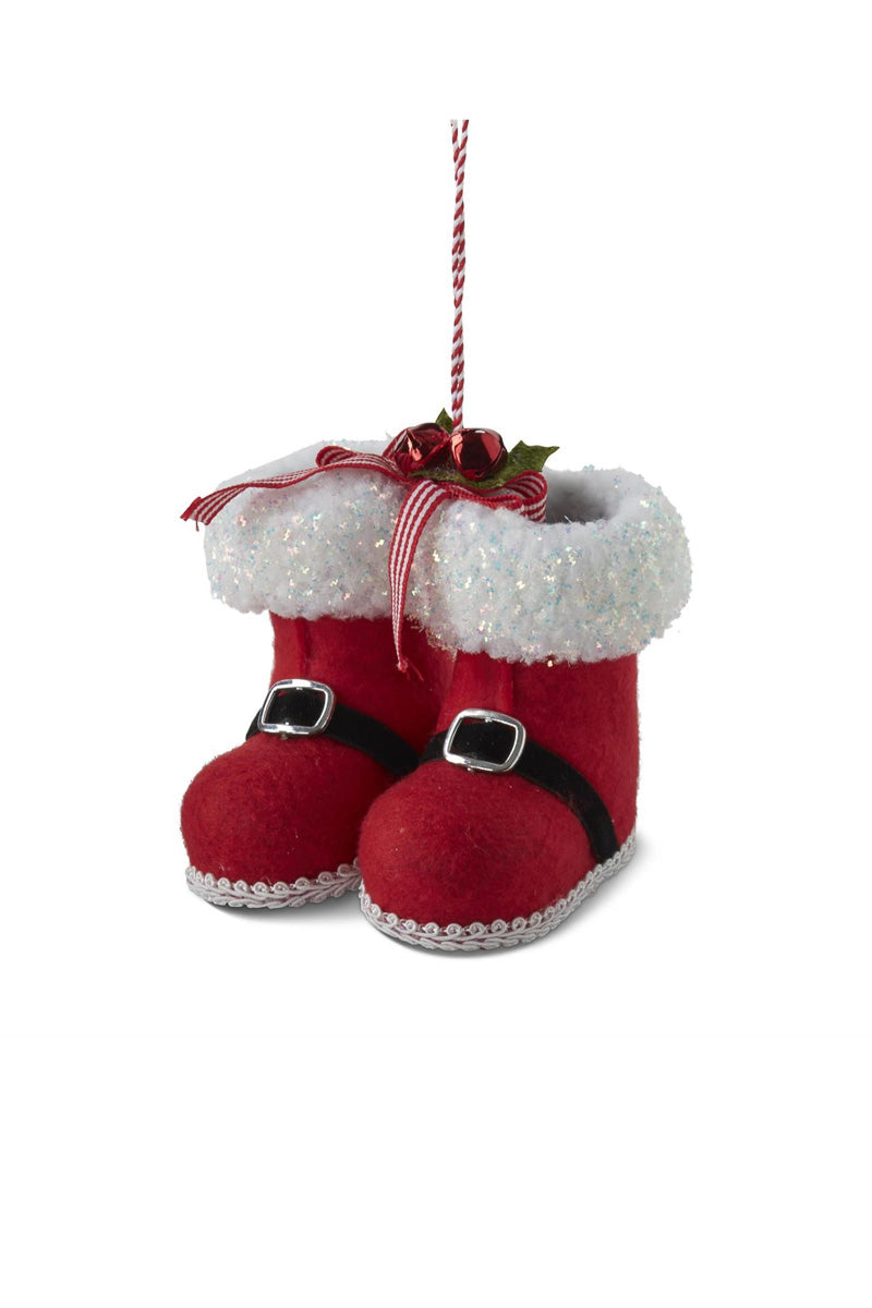 Santa Boots Ornament 4.25"