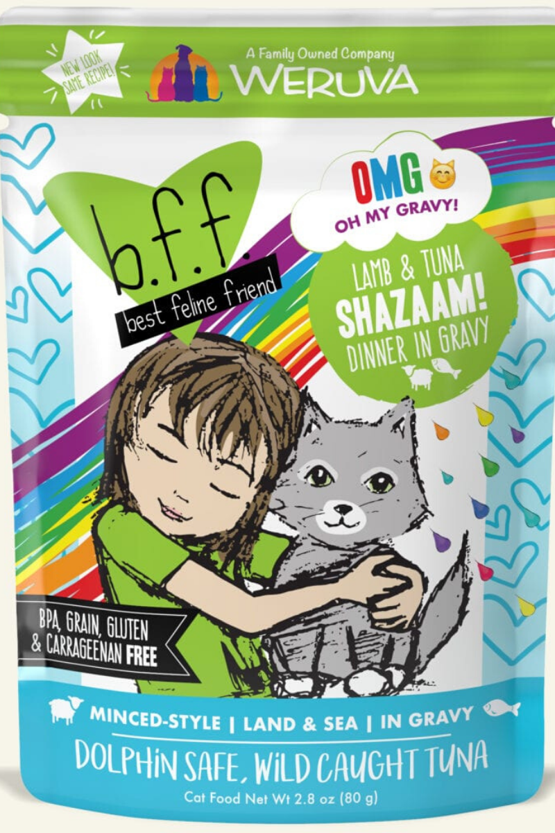 Weruva BFF OMG Shazaam! Lamb & Tuna Dinner in Gravy Pouch 2.8 oz