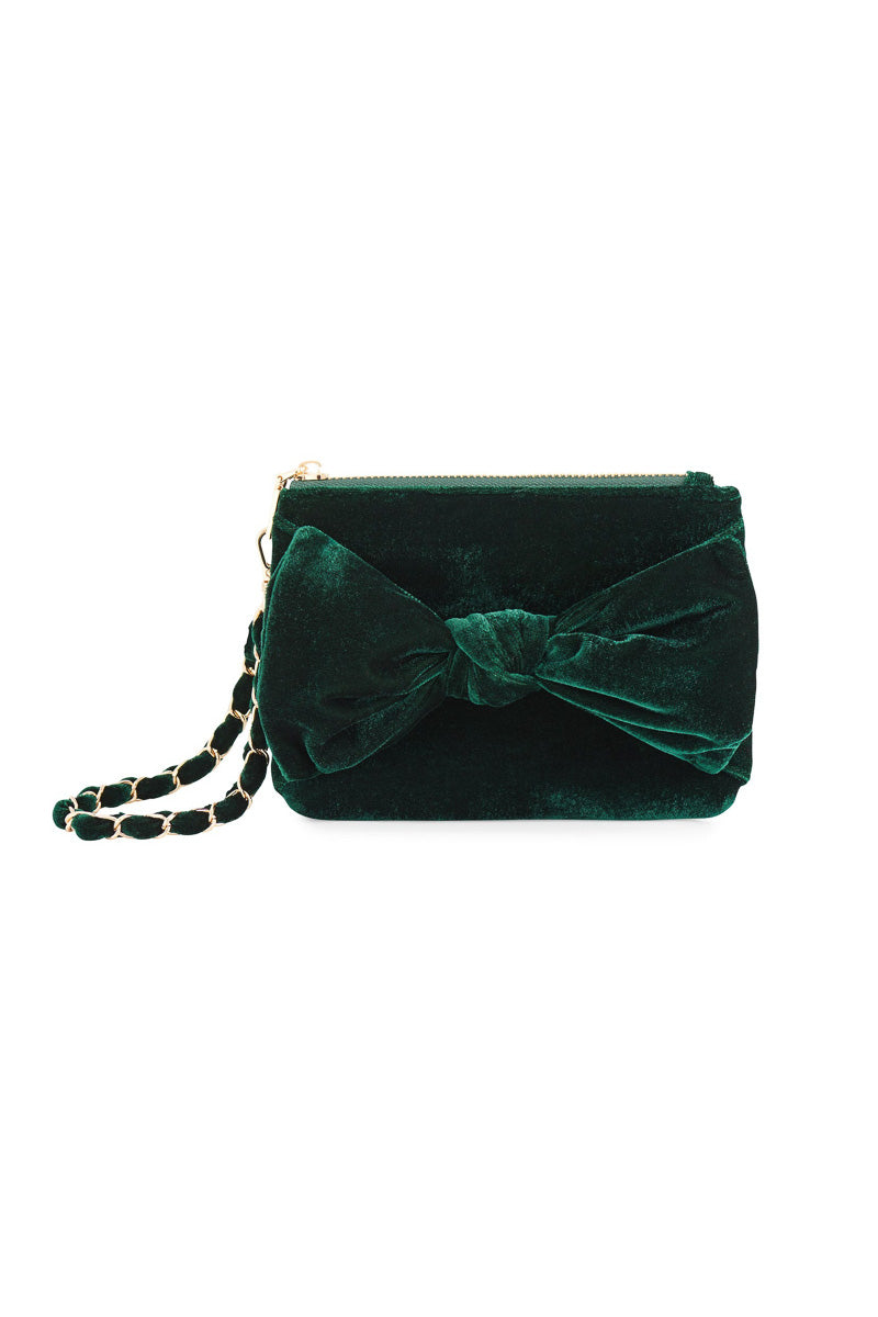 Shiraleah Bea Bow Wristlet Emerald