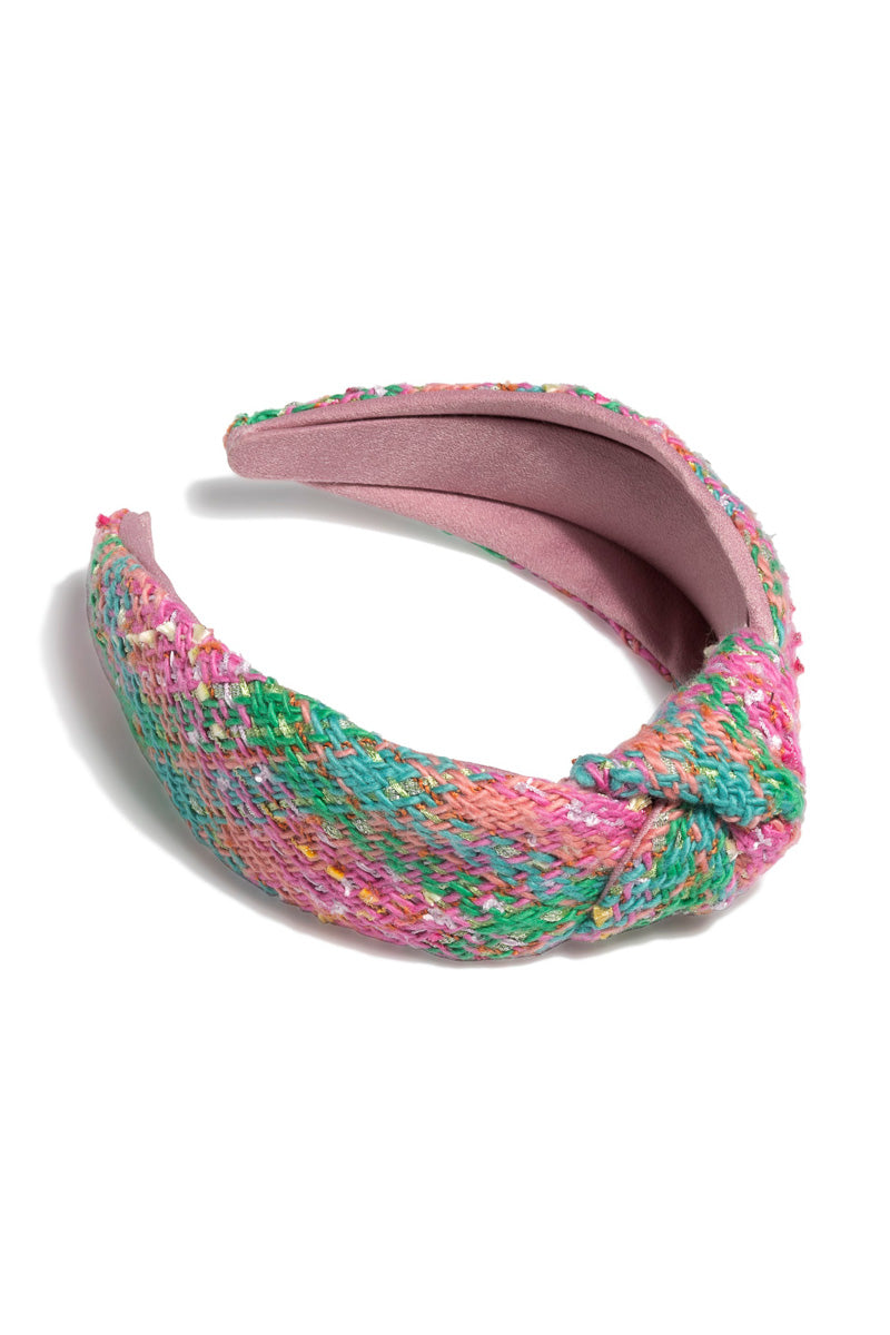 Shiraleah Boucle Knotted Headband Pink