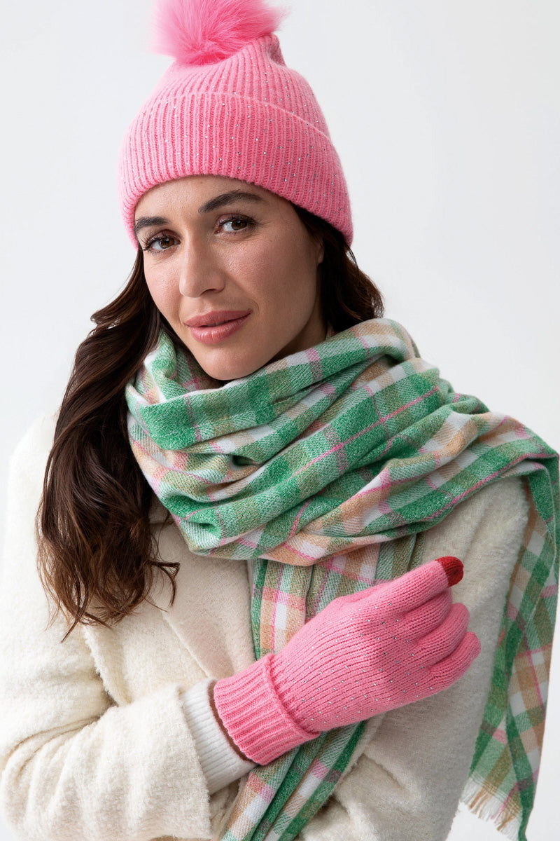Shiraleah Natalia Touchscreen Gloves Pink