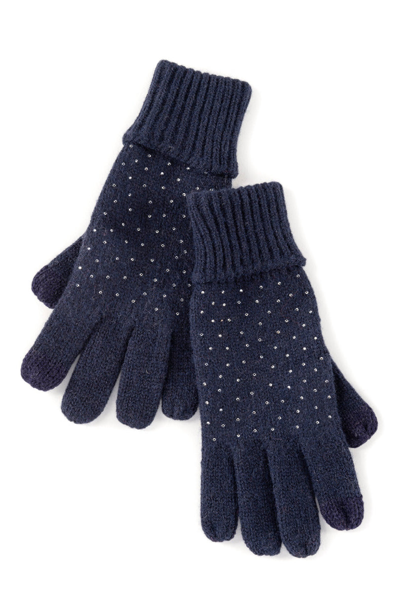 Shiraleah Natalia Touchscreen Gloves Navy