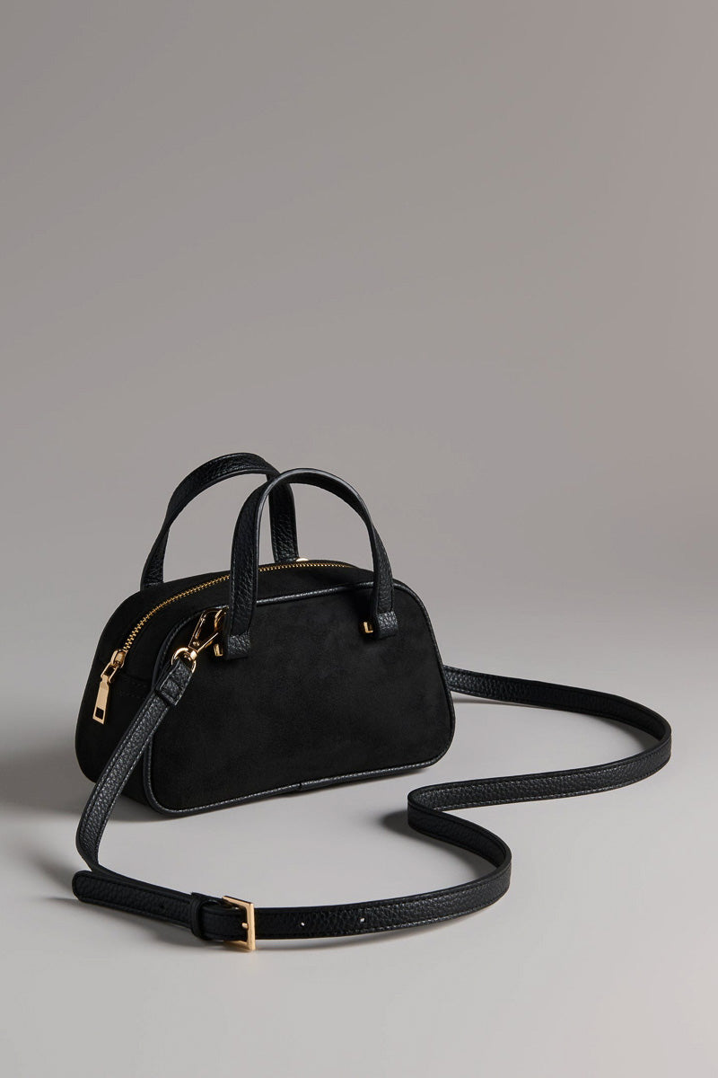 Shiraleah Vallerie Suede Mini Top Handle Bag Black