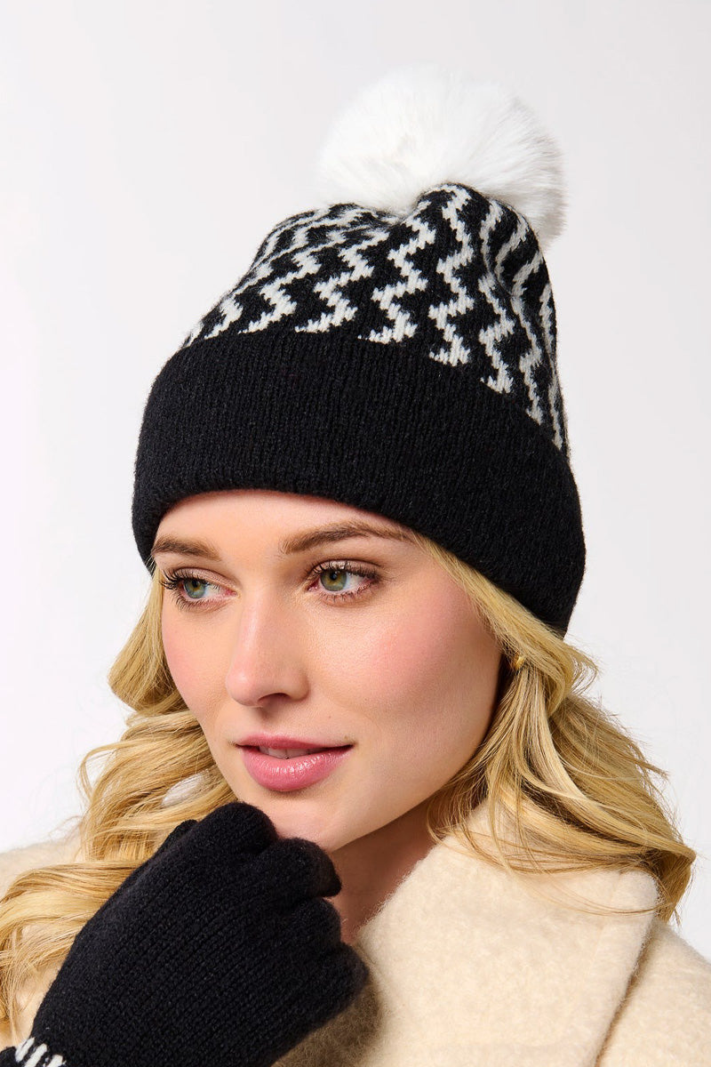 Shiraleah Ziggy Beanie Black