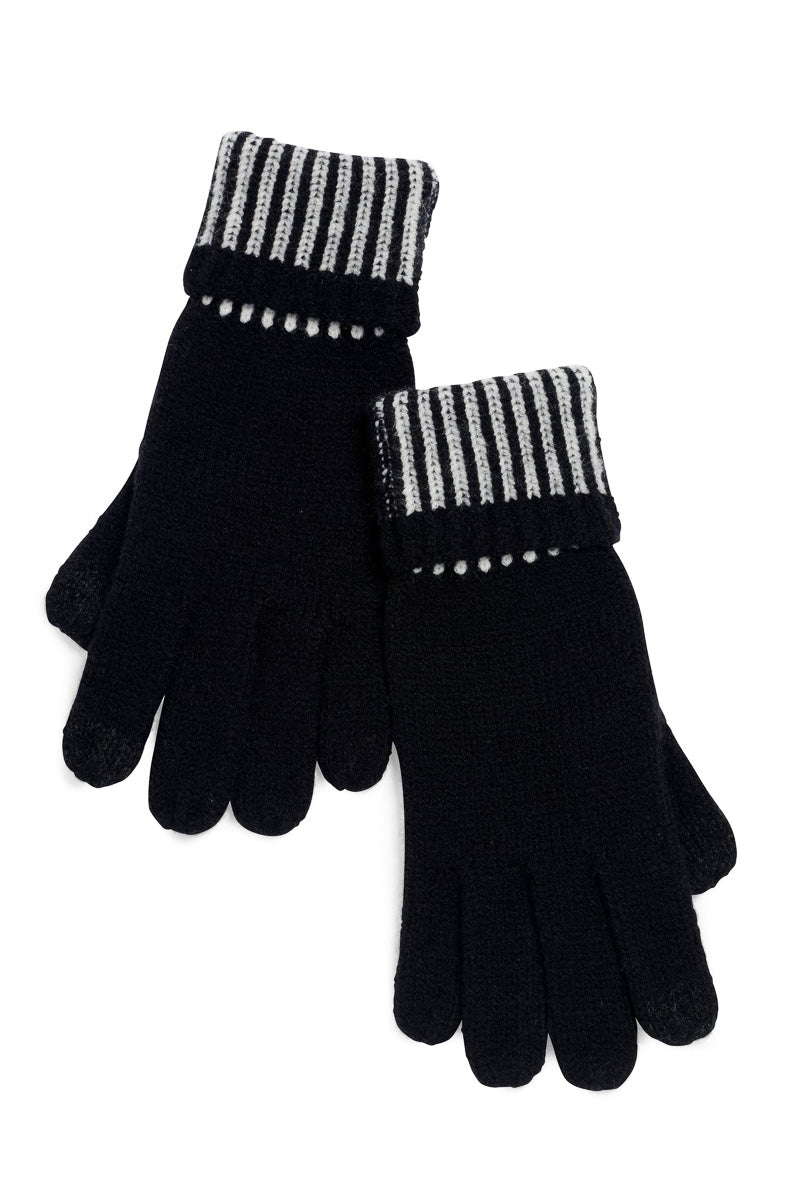 Shiraleah Ziggy Touchscreen Gloves Black