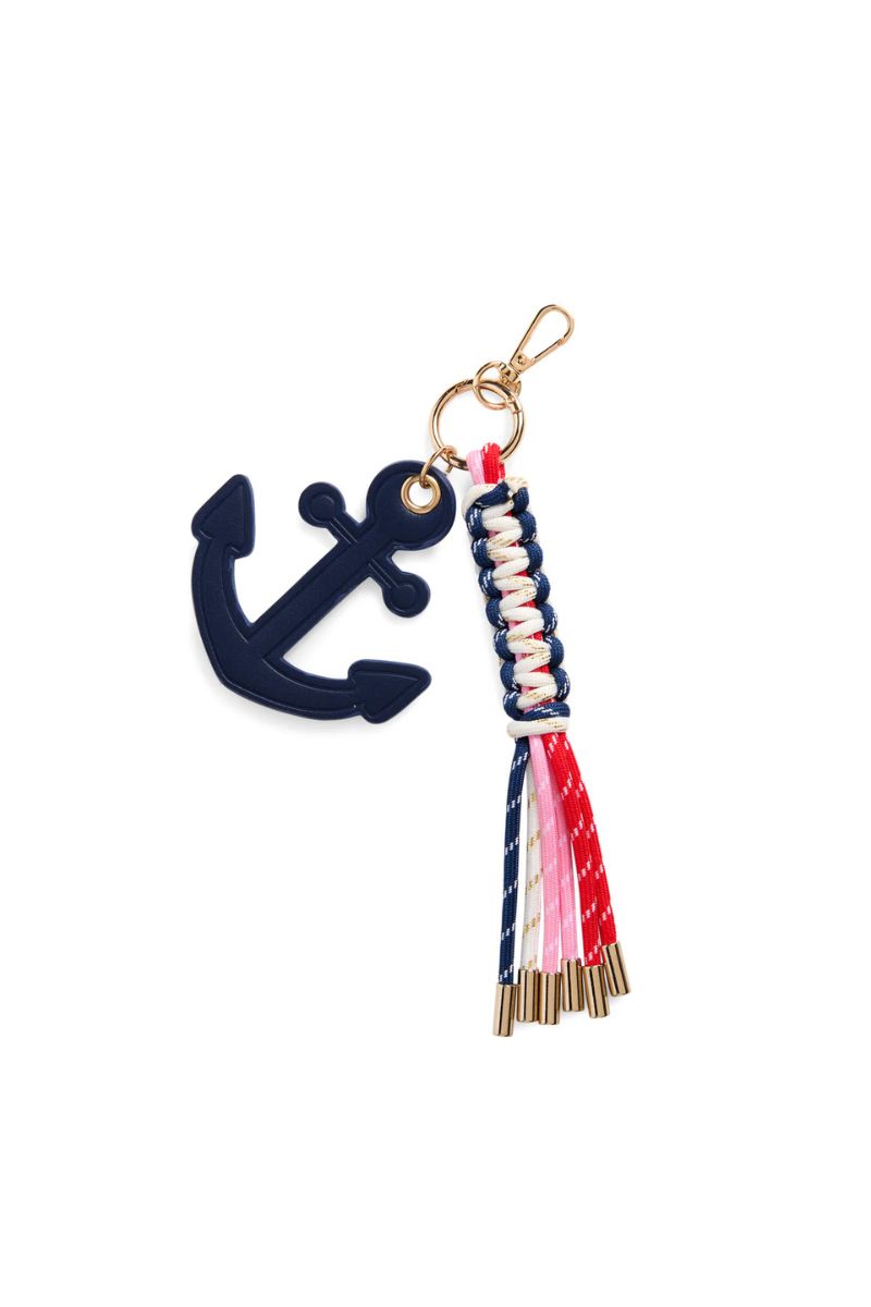 Shiraleah Anchor Bag Charm Key Ring Navy