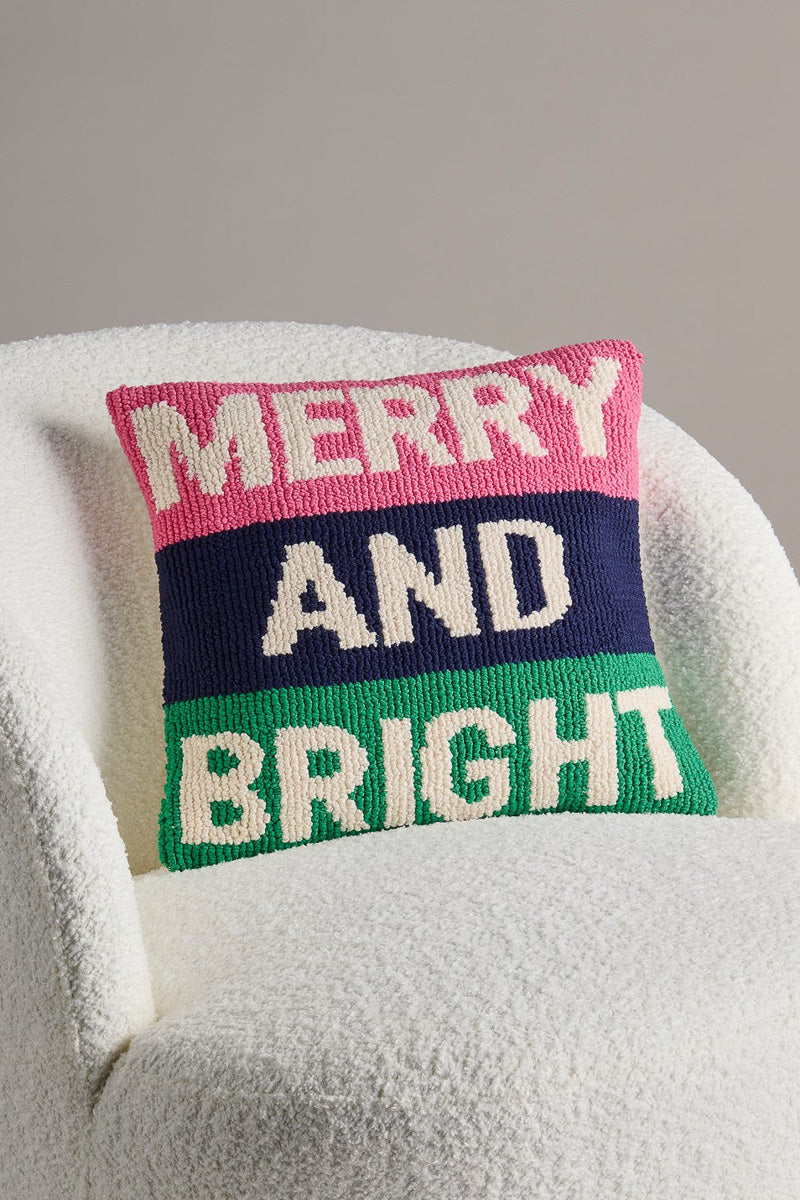 Shiraleah "Merry and Bright" Tufted Pillow Multi