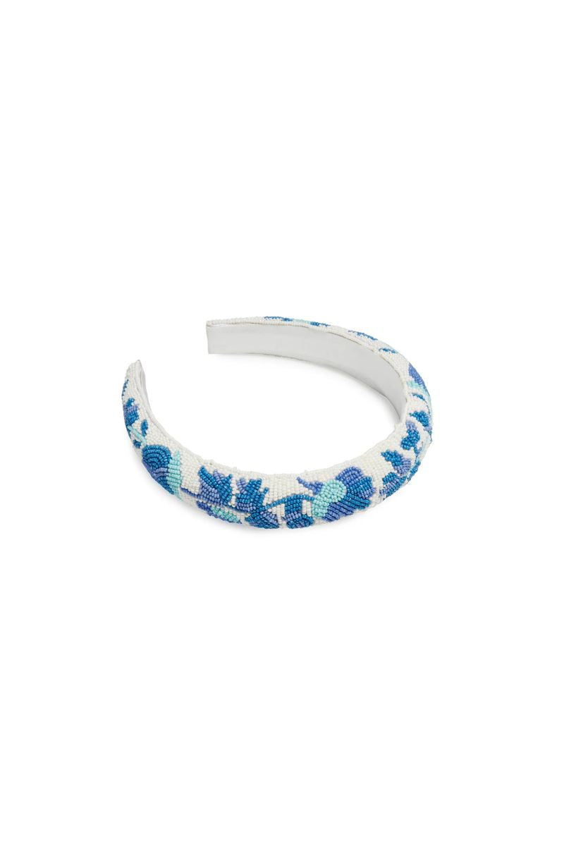 Shiraleah Beaded Floral Headband Blue