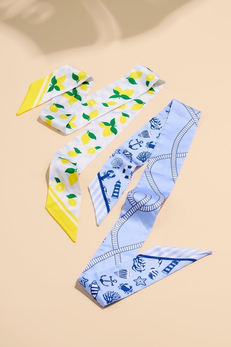 Shiraleah Coastal Citrus Twilly Scarf Multi Assorted