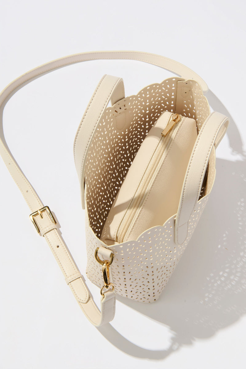 Shiraleah Lola Mini Tote Ivory