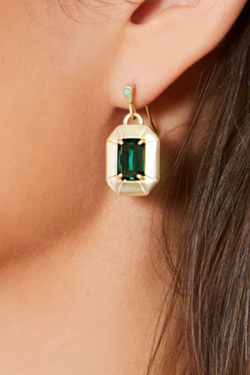 Spartina Chateau Earrings Dark Green