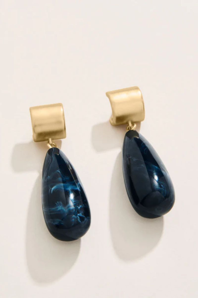 Spartina Dew Drop Earrings Navy
