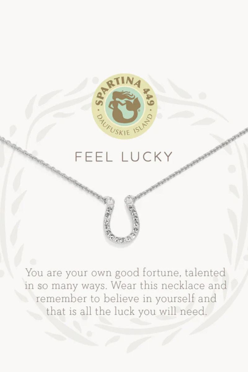 Spartina Sea La Vie Feel Lucky Necklace Silver