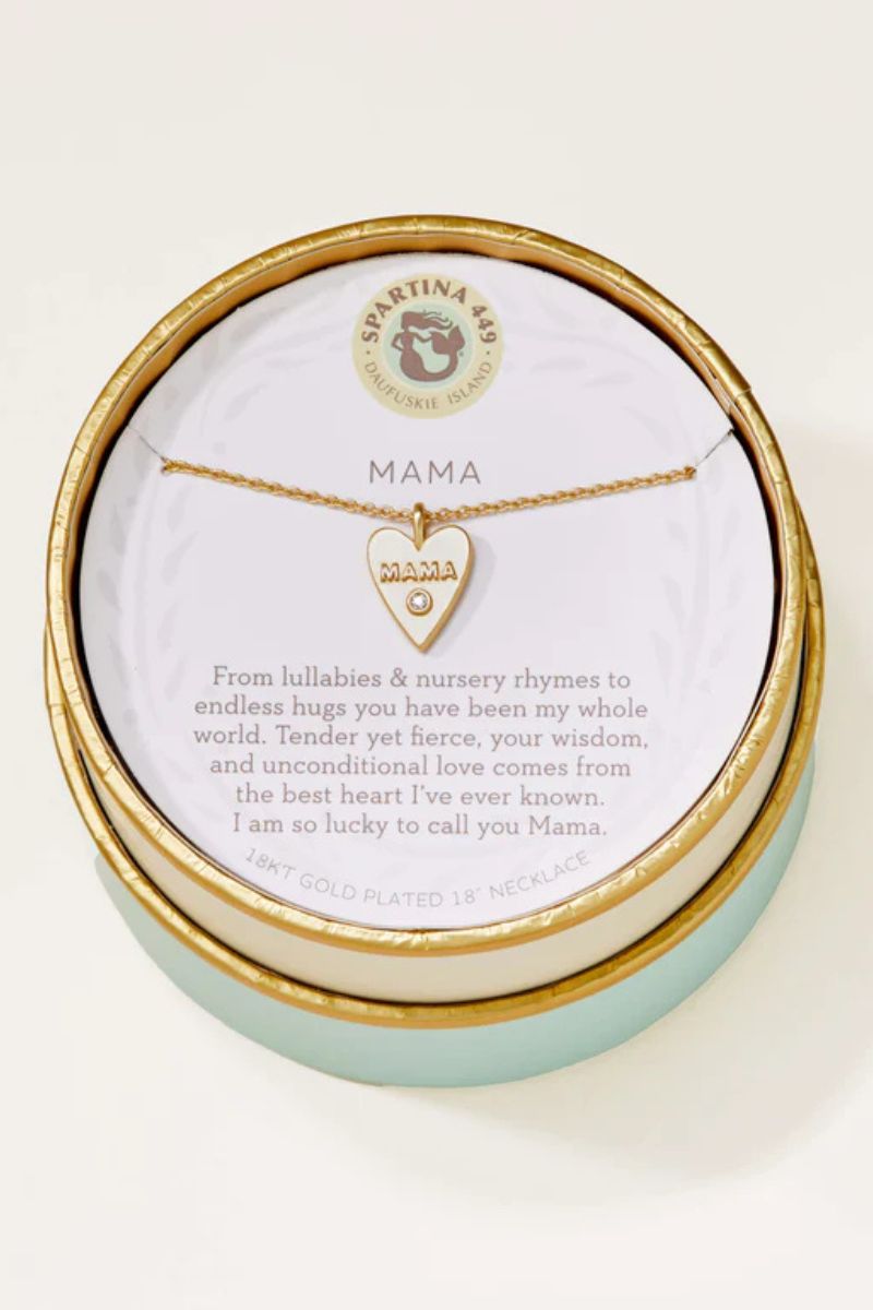 Spartina Sea La Vie Mama Heart Necklace Gold