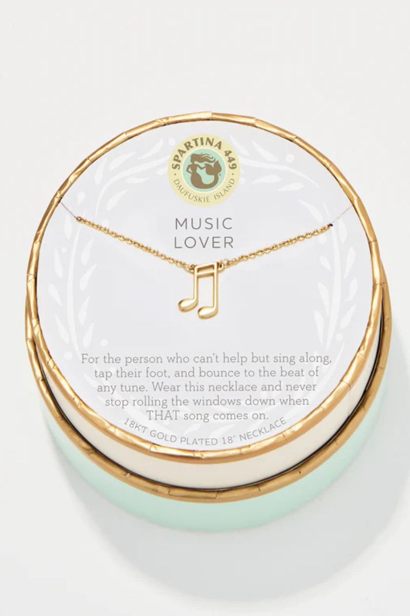 Spartina Sea La Vie Necklace 18" Music Lover Gold