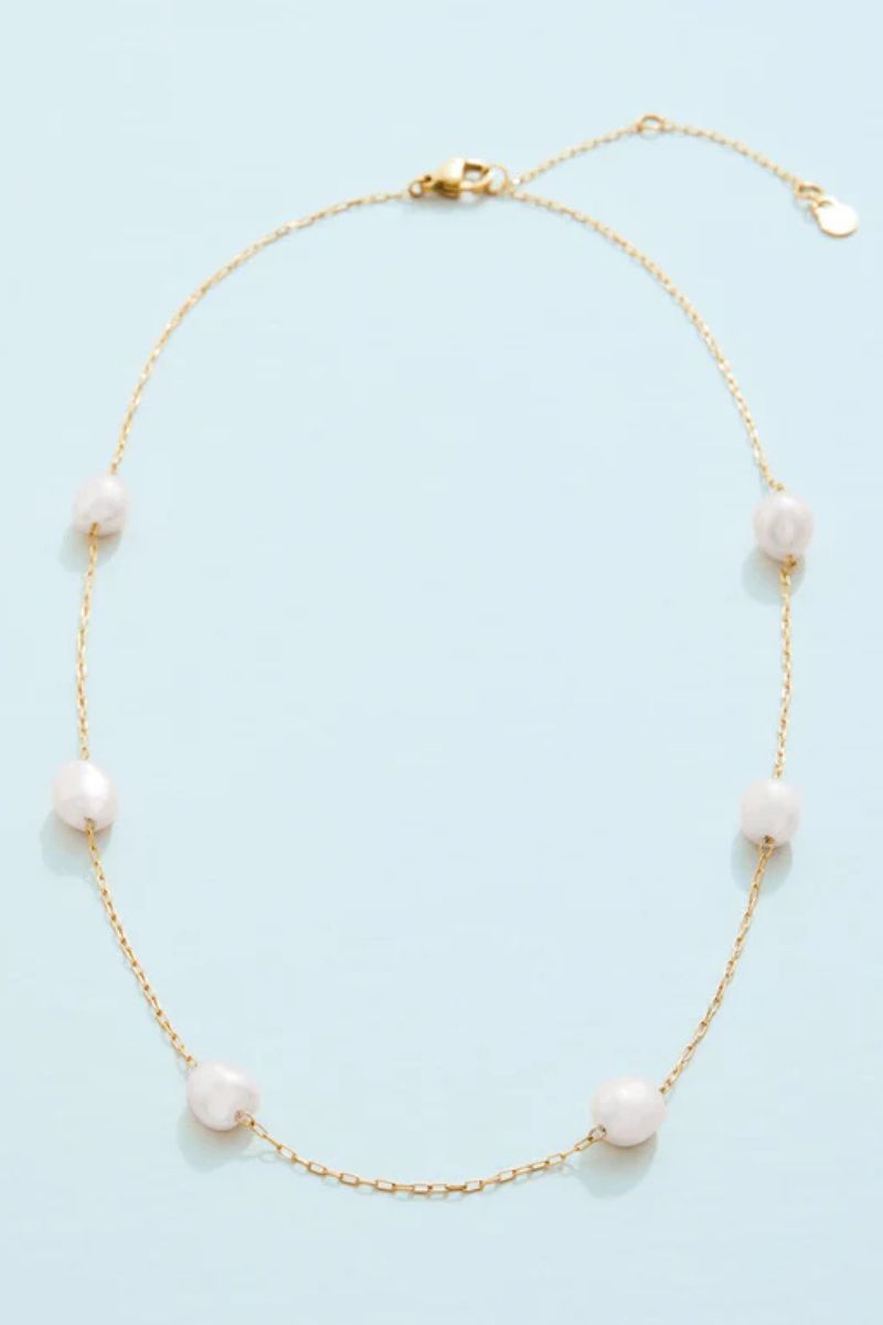 Spartina Splash Collection Buckingham Necklace 18" Pearl