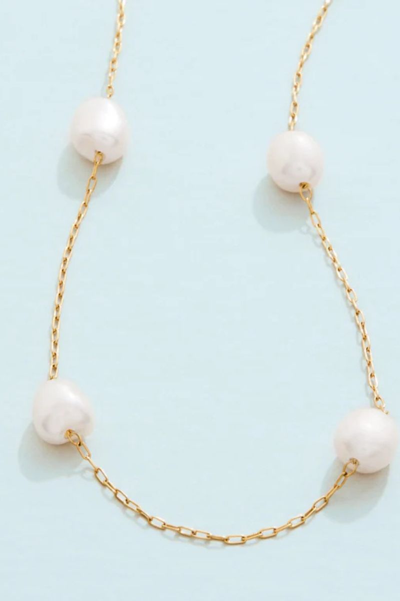 Spartina Splash Collection Buckingham Necklace 18" Pearl