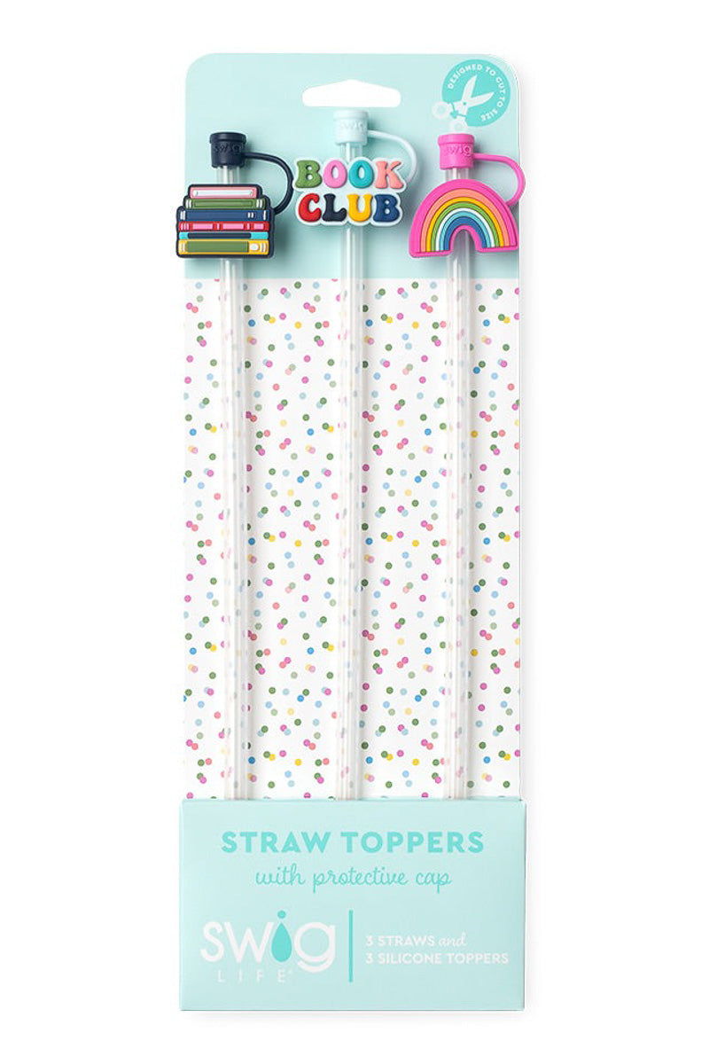 Book Club Straw Topper Set